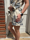 Coastal Couture Shorts: Cream/Navy