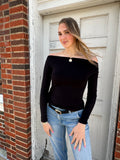 Chic and Chiseled Long-sleeve: Black