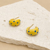 Dot Darling Earrings: Butter Yellow