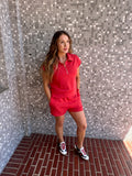 Laguna Half-Zip Ace Set: Blushed Brick