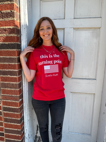 Turning Point Graphic Tee: Red