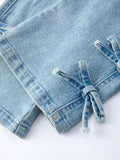 Bow Jean Baby Pants: Denim
