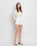 Becs Denim Shorts: Optic White
