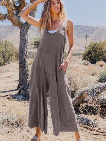 Those Who Wander Jumpsuit: Taupe