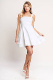 Denim Daydream Dress: White