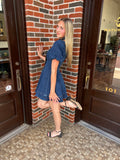 Ditsy Denim Dress: Dark Indigo