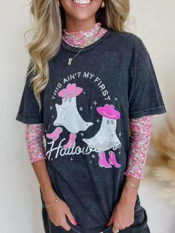 Cowgirl Ghosts Tee: Vintage Black