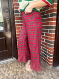 Plaid Tidings Pants: Red Tartan