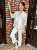 Mindful Metallic Top: Champagne