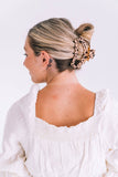 Open Hair Clip Blonde Tortoise: Large