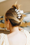 Coconut White Classic Hair Clip: Large