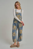 Blue Jean Bouquet Overalls: Lightwash