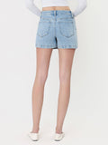 RESTOCKED! Lacy Denim Skort: Time Blue