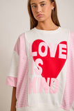 Love Is Kind Top: Light Pink Mix