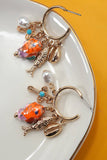 Summer Splash Charm Earrings: Gold