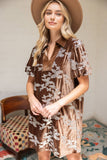 Moonlit Garden Dress: Brown