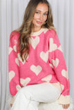 Love Me Sweater Top: Pink