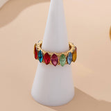 Prismatic Eternity Ring: Gold
