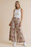 Vintage Floral Pants: Oatmeal