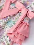 Floral Flutters Romper: Pastel Multi