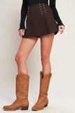 The Ship Has Sailed Skort: Dark Brown