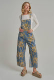 Blue Jean Bouquet Overalls: Lightwash