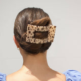 Blonde Tortoise Rectangle Hair Clip: Large