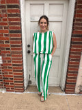 Boardwalk Breeze Top: Green/ White