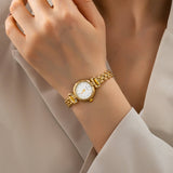 Fashionably Late Watch: Gold/White