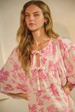 Sweet Meadow Toile Top: Pink