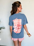 Bases Loaded Guest Check Tee: Slate Blue
