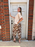 Coming Up Roses Joggers: Vintage Mocha