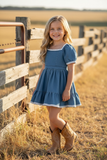 Little Miss Rodeo Dress: Denim