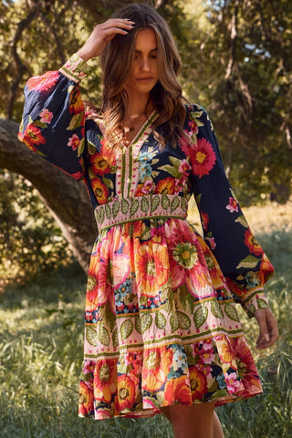 Petal Parade Dress: Multi-Color
