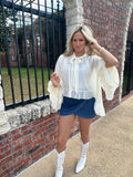 Western Charm Blouse: Ivory