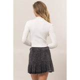 Snowy Flakes Top: Off-White