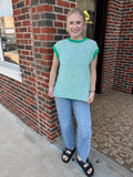A Bit Nautical Striped Top: Apple Green