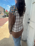 Country Grammar Top: Brown/Taupe