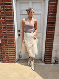 Boho Belle Midi Skirt: Ivory