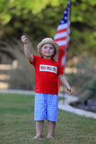 US Flag Embroidered Smocked Boys Set: Red/Blue