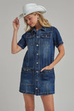 Equestrian Era Dress: Dark Wash