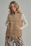 Fireside Quilted Vest: Caramel