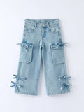 Bow Jean Baby Pants: Denim