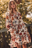 Falling for Florals Dress: Cream Multi