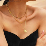 Pretty Little Layers Necklace: Gold