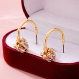 Crystal Climber Earrings: Gold
