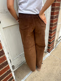 Retro Routine Corduroy Pants: Chocolate Brown