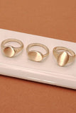 Trip Flat Emblem Rings: Gold