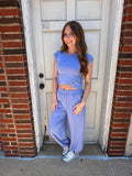 Sky Drift Lounge Set: Capri Blue