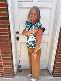 Woodland Whisper Top: Teal Green